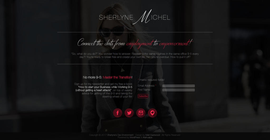 Website Showcase: Landing page draft for Sherlyne Michel | Brand Artery