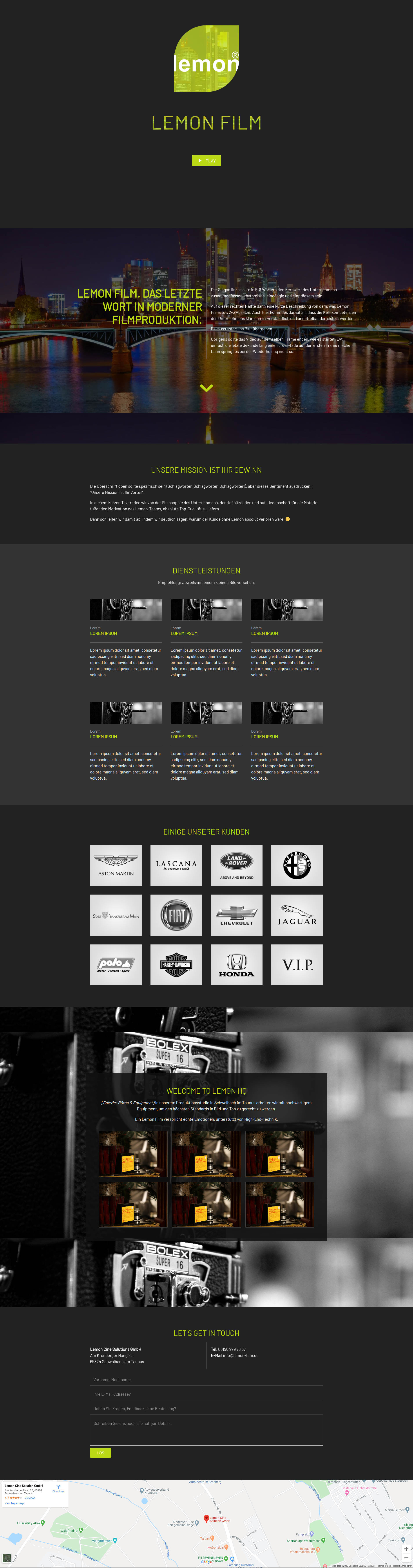 Website Showcase: Lemon Film · Draft | Brand Artery