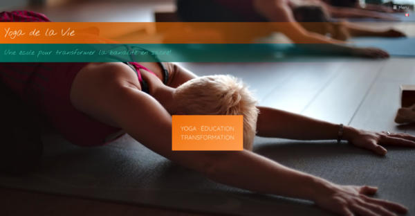 Website Front Page: Yoga de la Vie | Brand Artery