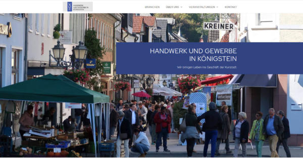 Website Showcase: Handwerk und Gewerbe in Königstein (HGK) | Brand Artery