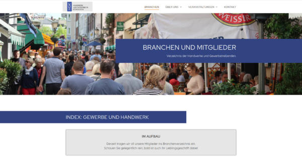 Website Showcase: Handwerk und Gewerbe in Königstein (HGK) » Webdesigner Saarbrücken · Fotografie · Copywriting · Storytelling » Brand Artery