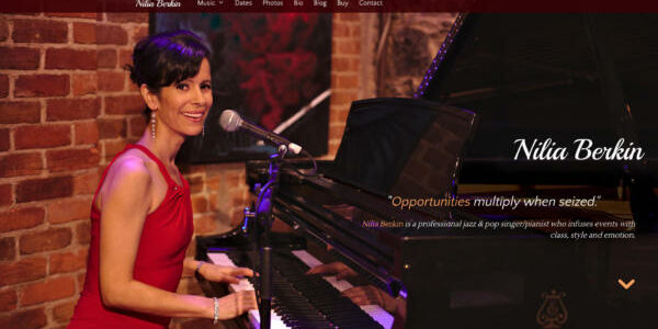 Website Front Page: Nilia Berkin | Brand Artery